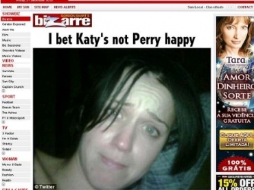 Katy Perry com cara de 