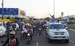 Cidade  uma das principais bases do candidato a senador 