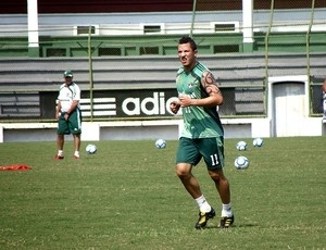 Diogo no treino do Fluminense