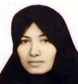 A iraniana Sakineh Mohammadi Ashtiani, condenada  morte do apedrejamento no Ir, cuja pena est sendo revisada pelo gov