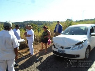 A condutora do gol branco alega no ter visto os animais na pista nem o outro veculo freiar